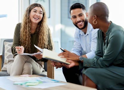 3 co-workers in a meeting