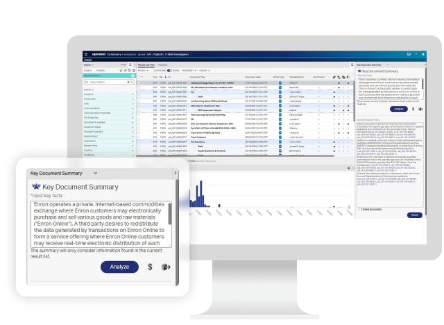 OpenText Investigation running on a computer