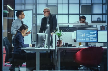 Co-workers in a meeting