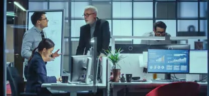 Co-workers in a meeting