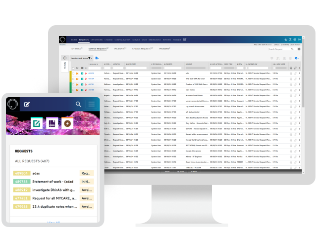 OpenText ZENworks Service Desk running on a computer