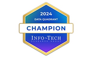 Info-Tech 2024 Data Quadrant Champion badge