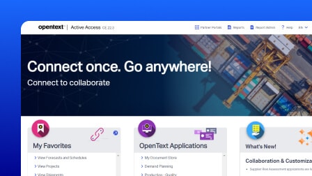 A screenshot of the OpenText Core Collaboration Access user interface.