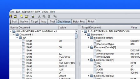 A screenshot of the OpenText Data Integrator user interface.