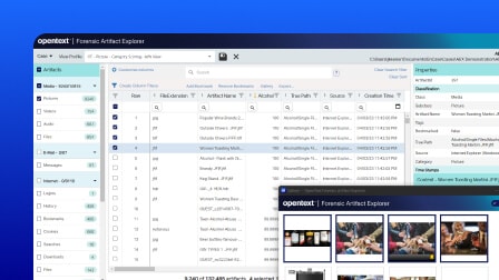 A screenshot of the OpenText Endpoint Investigator user interface.