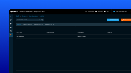 A screenshot of the OpenText Network Detection and Response user interface.