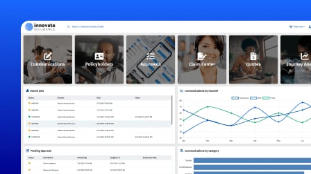A screenshot of the OpenText Customer Communications user interface.