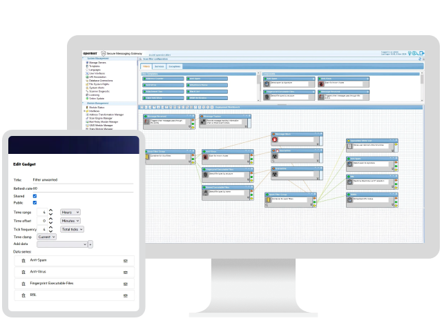 OpenText Enterprise Messaging running on a computer