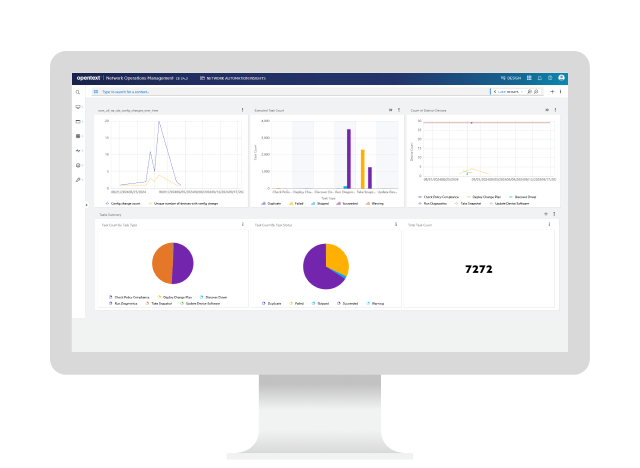 コンピューター上のOpenText Network Automationプラットフォーム