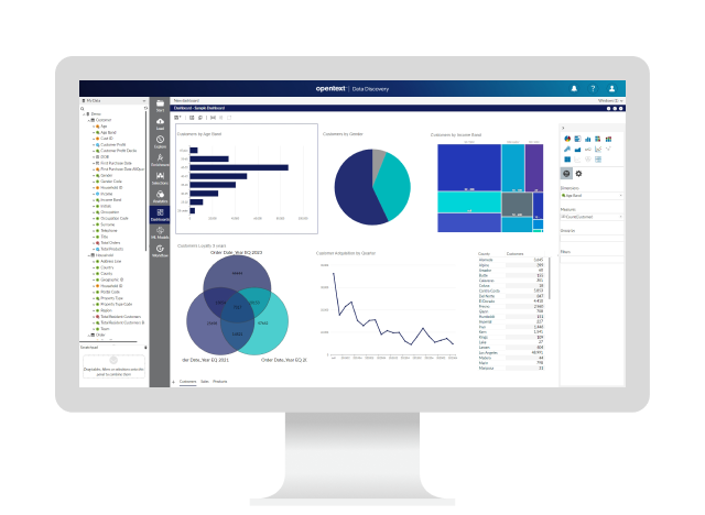 OpenText Data Discovery platform on a computer