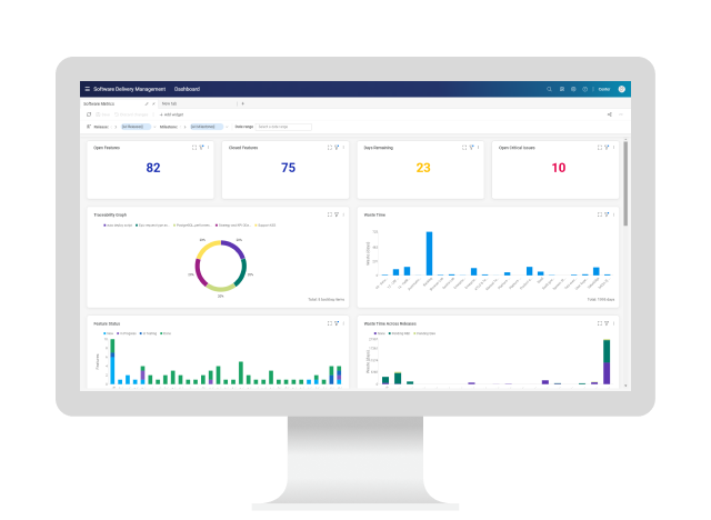 OpenText Software Delivery Management running on a computer