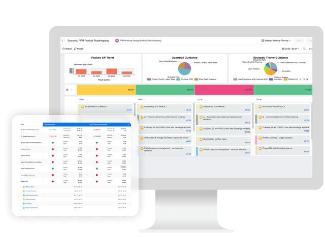 OpenText Project and Portfolio Management application running on desktop 