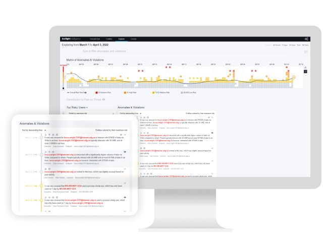 OpenText Core Behavioral Signals running on a computer