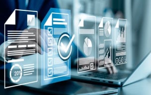 Person typing on a laptop