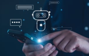 Person checking AI cyber defense on a smartphone