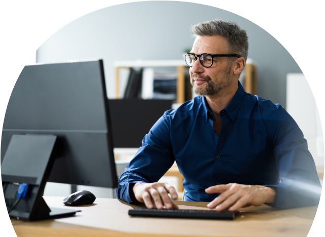 Person working at a computer