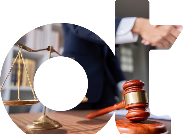 OpenText OT watermark image with a gavel and a scale of justice background
