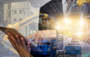 High tech manufacturing palnt implementing digital solutions