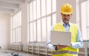 Engineer inspecting a site