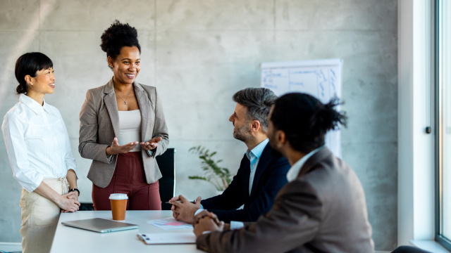 Business people discussing in a conference room