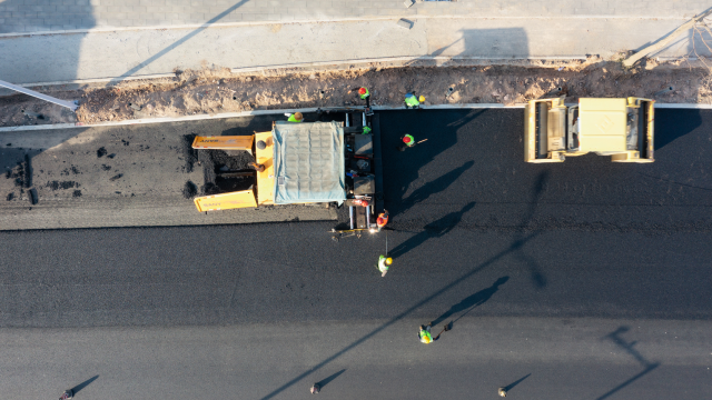 A group of people working on a construction site