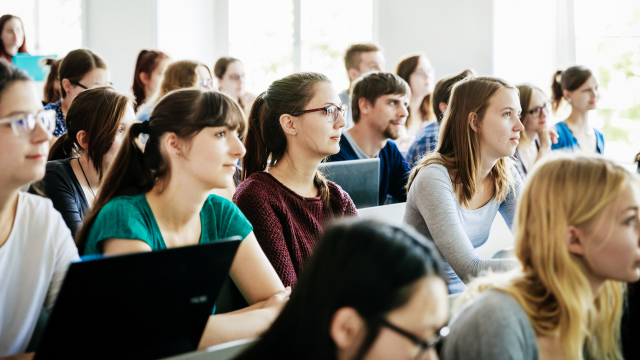 University students in a classroom