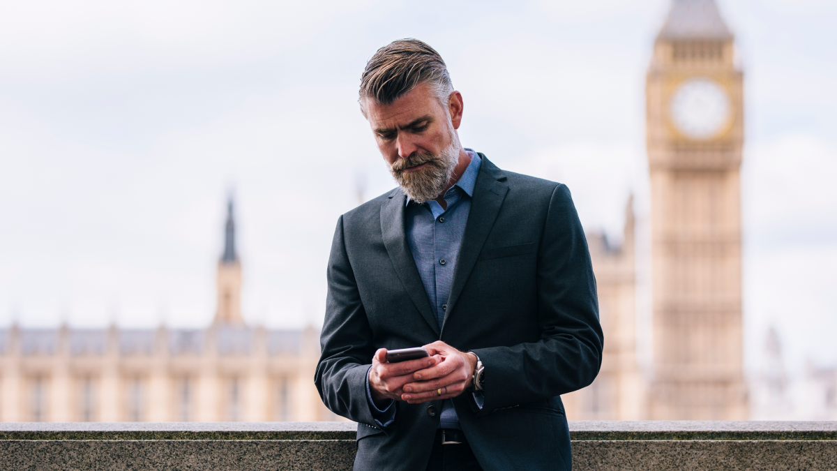 Person looking at phone