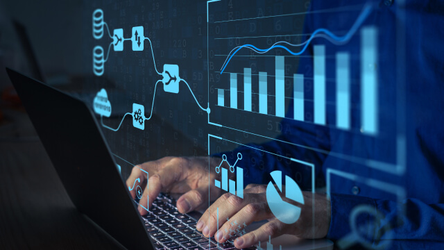 A person working on a laptop