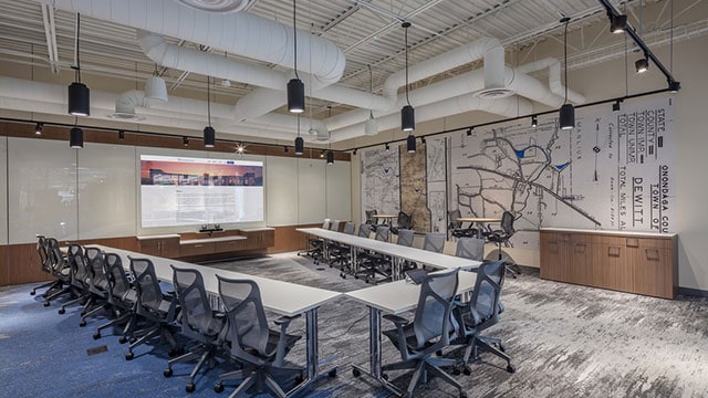 Chairs in the office conference room