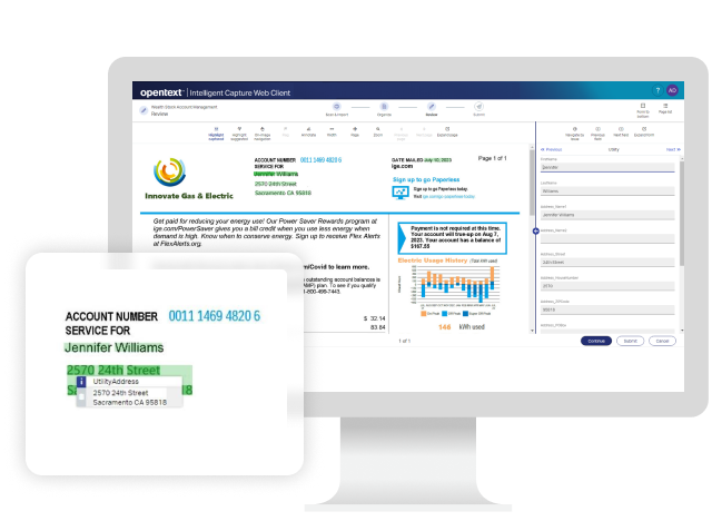 OpenText Capture platform on a computer