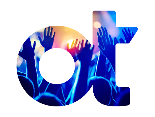OT logo with hands raised