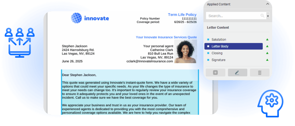 A screenshot of OpenText Core Content Management user interface